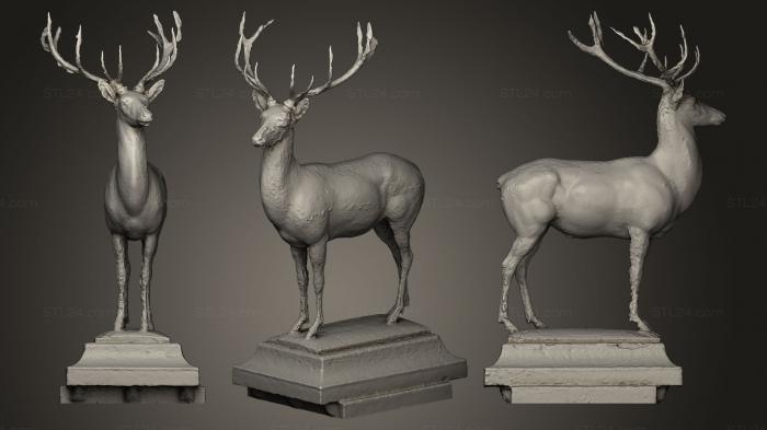 Animal figurines (Goldener Hirsch, STKJ_0298) 3D models for cnc